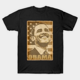 Barack Obama Smile Propaganda Poster Pop Art T-Shirt